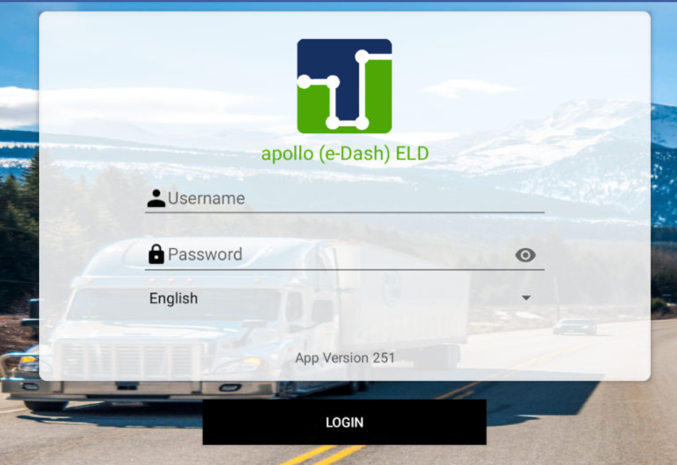ELD Android: Logging In